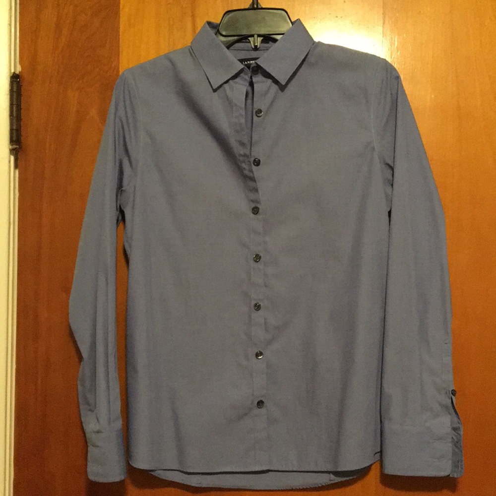 Lands End No iron blue button down